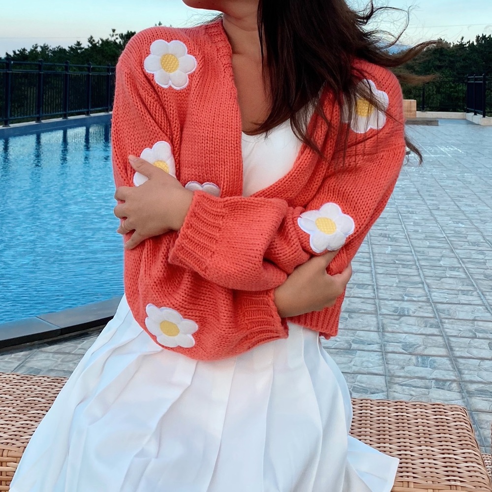 Floral Chunky Cardigan